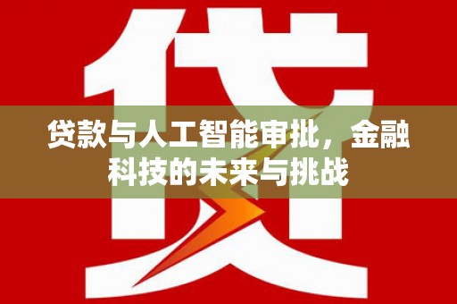 太仓贷款与人工智能审批，金融科技的未来与挑战