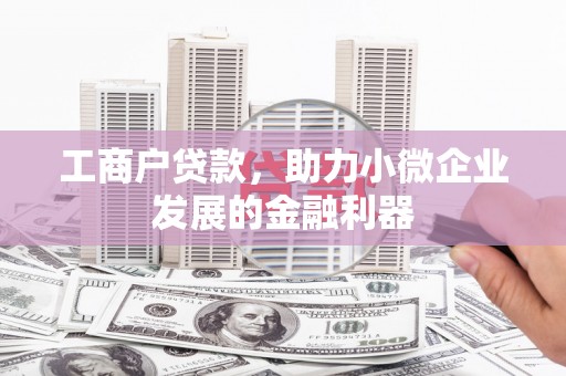 太仓工商户贷款，助力小微企业发展的金融利器